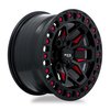 Rtx Alloy Wheel, Zion 17x9 6x139.7 ET0 CB106.1 Gloss Black Milled Red 082930